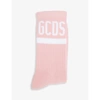 Gcds Logo-embroidered Cotton-blend Socks In Pink 06