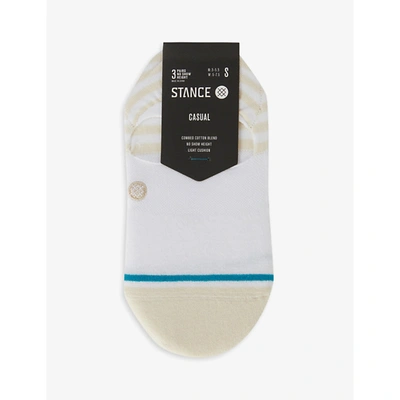 Stance Sensible No Show Cotton-blend Socks Pack Of Three In White