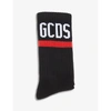 Gcds Black Stretch-cotton Blend Socks In Black 02
