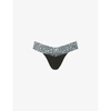 Hanky Panky Womens Black Classic Leopard Leopard Low-rise Stretch-cotton Thong 1 Size In Black Classic Leopard