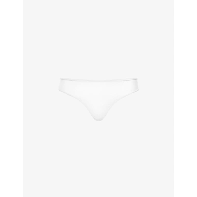 Skims Fits Everybody Stretch-woven Thong In Marble