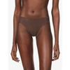 Skims Fits Everybody Stretch-woven Thong In Cocoa