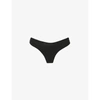 Skims Black Mesh Intimates Built Up Thong In Soot