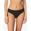 Skims Fits Everybody Stretch-woven Thong In Onyx