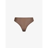 Skims Fits Everybody Stretch-woven Thong In Oxide