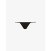 Fleur Du Mal Black Luxe V-string Thong