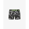 Nike Mens Camo Print/volt Luxe Logo-print Stretch Cotton-blend Trunks S In Multi