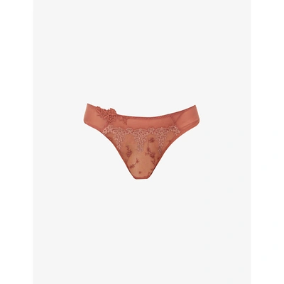 Passionata Womens 07b Amber White Nights Floral Stretch-mesh Briefs M