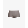 Skims High-rise Stretch-cotton Boy Shorts In Umber