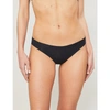 Hanro Invisible Cotton Low-rise Cotton-jersey Thong In Black
