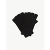 Johnstons Womens Black Joe Fingerless Cashmere Gloves
