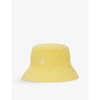 Kangol Womens Lemon Sorbet Bermuda Logo-embroidered Felt Bucket Hat S