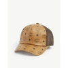 Mcm Visetos Original Mesh Baseball Cap In Cognac