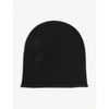 Johnstons Womens Black Cashmere Beanie Hat