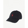 POLO RALPH LAUREN POLO RALPH LAUREN MEN'S RL BLACK/RL2000 RED LOGO-EMBROIDERED COTTON CHINO BASEBALL CAP,54228047