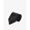 Emporio Armani Mens Black Classic Slim-blade Silk-satin Tie In Black