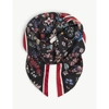 ERDEM WOMENS BLACK / MULTI HOGARTH FLORAL-PRINT SILK SCARF