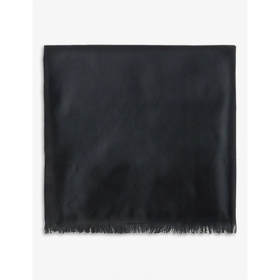 Ted Baker Esteli Woven Logo Scarf In Black