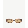 Dmy By Dmy Womens Havana Valentina Oval-frame Tortoiseshell Sunglasses 1 Size In Havana