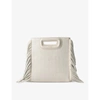 Maje Ecru Mini M Croc-embossed Leather Shoulder Bag 1 Size In Ecru