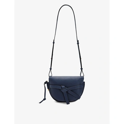 Loewe Womens Ocean Gate Small Leather Shoulder Bag 1size In Ocean