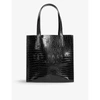 Ted Baker Womens Black Reptcon Faux-leather Shopper Tote Bag