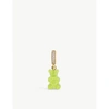 Crystal Haze Womens Lime Nostalgia Bear-shaped 18ct Yellow Gold-plated Brass, Resin And Zirconia Charm