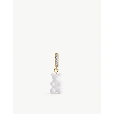 Crystal Haze Nostalgia Bear-shaped 18ct Yellow Gold-plated Brass, Resin And Zirconia Charm In Powder