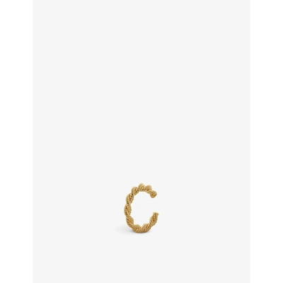 Monica Vinader Womens Gold Corda Recycled 18ct Yellow Gold Vermeil On Sterling-silver Single Ear Cuf