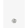 GUCCI WOMENS WHITE GOLD GG RUNNING 18CT WHITE-GOLD AND DIAMOND RING N