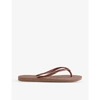 Havaianas Slim Glitter Rubber Flip-flops In Pink