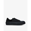 ALEXANDER MCQUEEN ALEXANDER MCQUEEN MEN'S BLACK MEN’S DECK LACE-UP COTTON-BLEND LOW-TOP TRAINERS,47497444