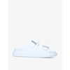 Alexander Mcqueen Engraved-logo Open-toe Sandals In White