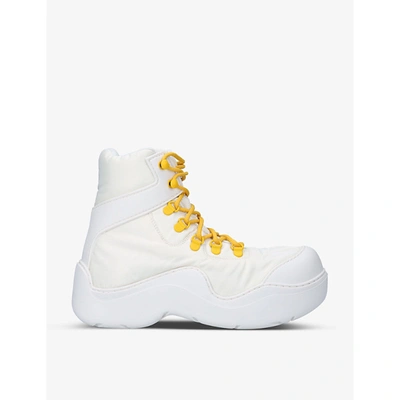 Bottega Veneta 60mm Puddle Bomber Lace-up Boots In White