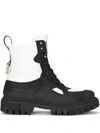 Dolce & Gabbana Chunky Sole Ankle Boots In White