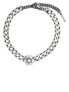 ALESSANDRA RICH CHUNKY-CHAIN FLORAL-DETAIL NECKLACE