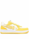 Enterprise Japan Rocket Low Leather Sneakers With Logo In Yellow