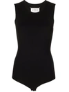 MAISON MARGIELA ROUND NECK SLEEVELESS BODYSUIT