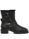 Senso Mona Faux-shearling Lined Boots In Black