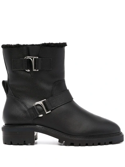Senso Mona Faux-shearling Lined Boots In Black
