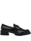 Senso Met I Calf Leather Loafers In Black