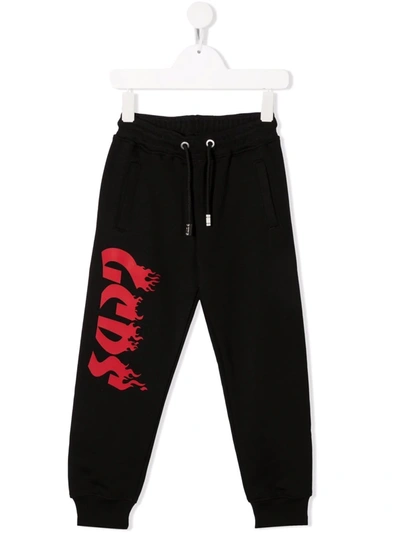 Gcds Kids' Logo Print Joggers In Black