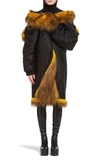 Prada Oversized Re-nylon Raincoat In Black