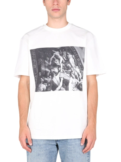 Ih Nom Uh Nit Cotton New World Printed T-shirt In White