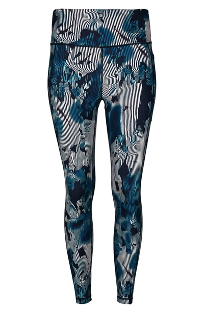 Sweaty Betty Super Sculpt Pocket 7/8 Leggings In Blue Refraction Print