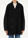 THE ROW POLLI DOUBLE-BREASTED JACKET IN WOOL AND CASHMERE,5887BLK