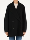 The Row Polli Double-breasted Jacket In Wool And Cashmere In Black