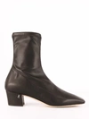 JIMMY CHOO ANKLE BOOT ROSE IN BLACK LEATHER,ROSE45QOZBLACK