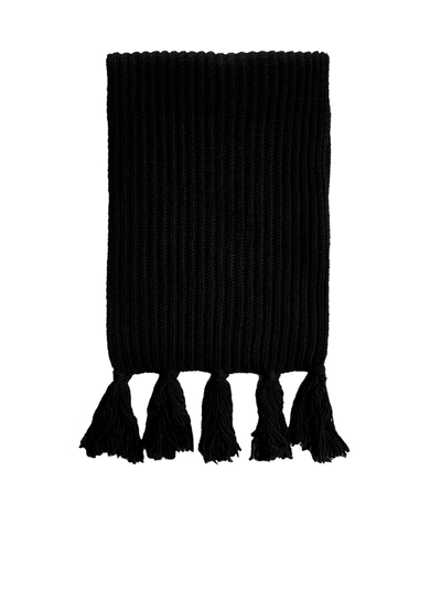 Essentiel Antwerp Apple Wool And Alpaca Blend Scarf In Black