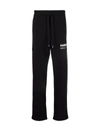 Ambush Workshop Logo Cotton Fleece Joggers In Black White